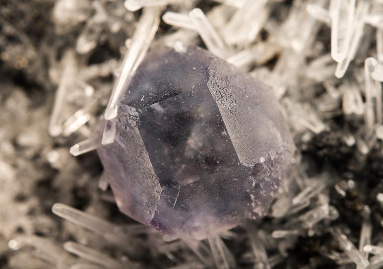 FLUORITE with QUARTZ and TETRAHEDRITE
